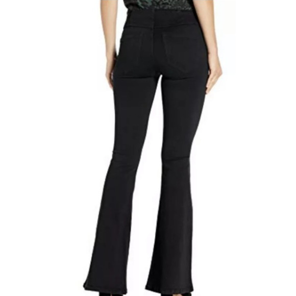 Anthropologie Ella Moss Pull on Stretch Flare Black Denim Jeans Size 10/30 NWT - Picture 3 of 8